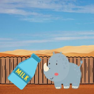 bag of milk for baby rhinos